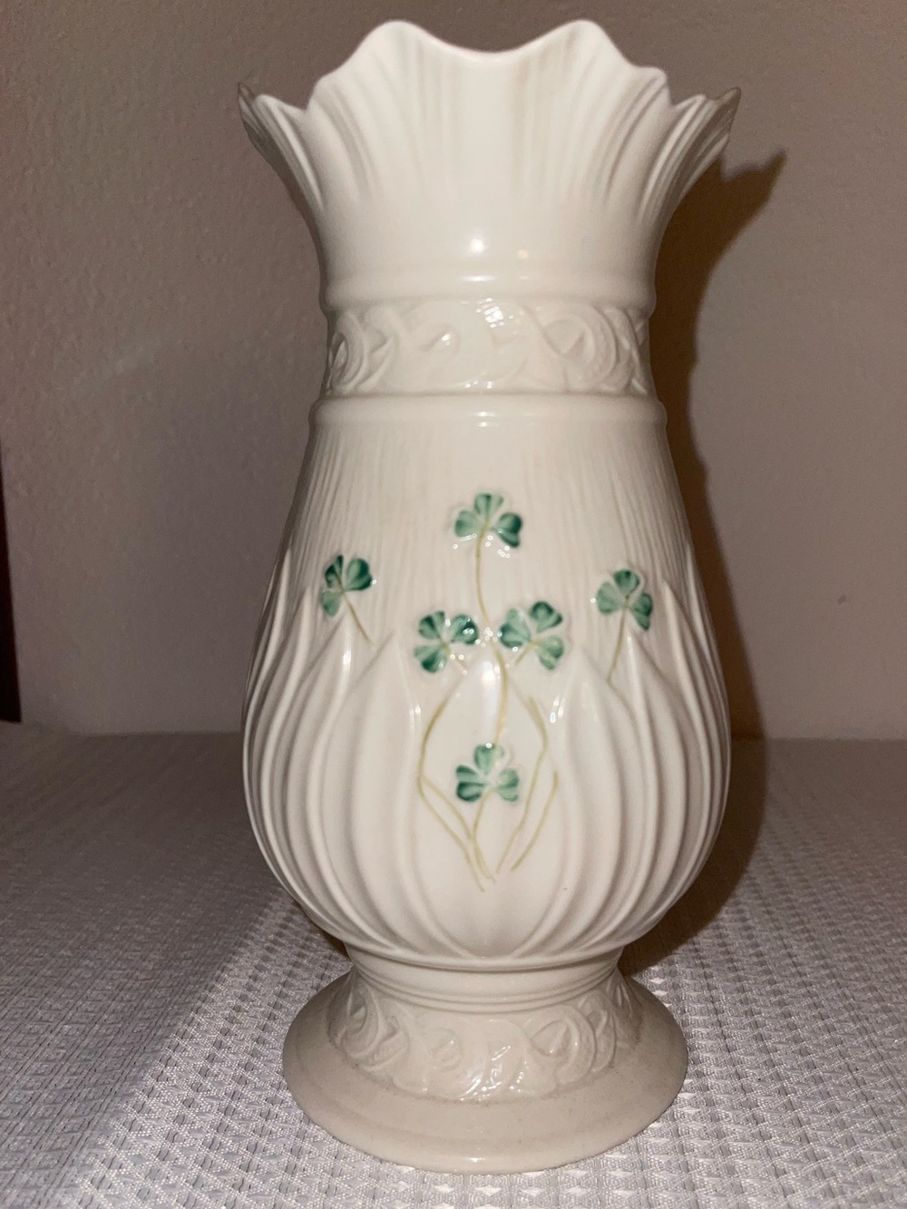 CLOSET CLOSE OUT SALE - Belleek Irish China Vase - VINTAGE/Estate Item
